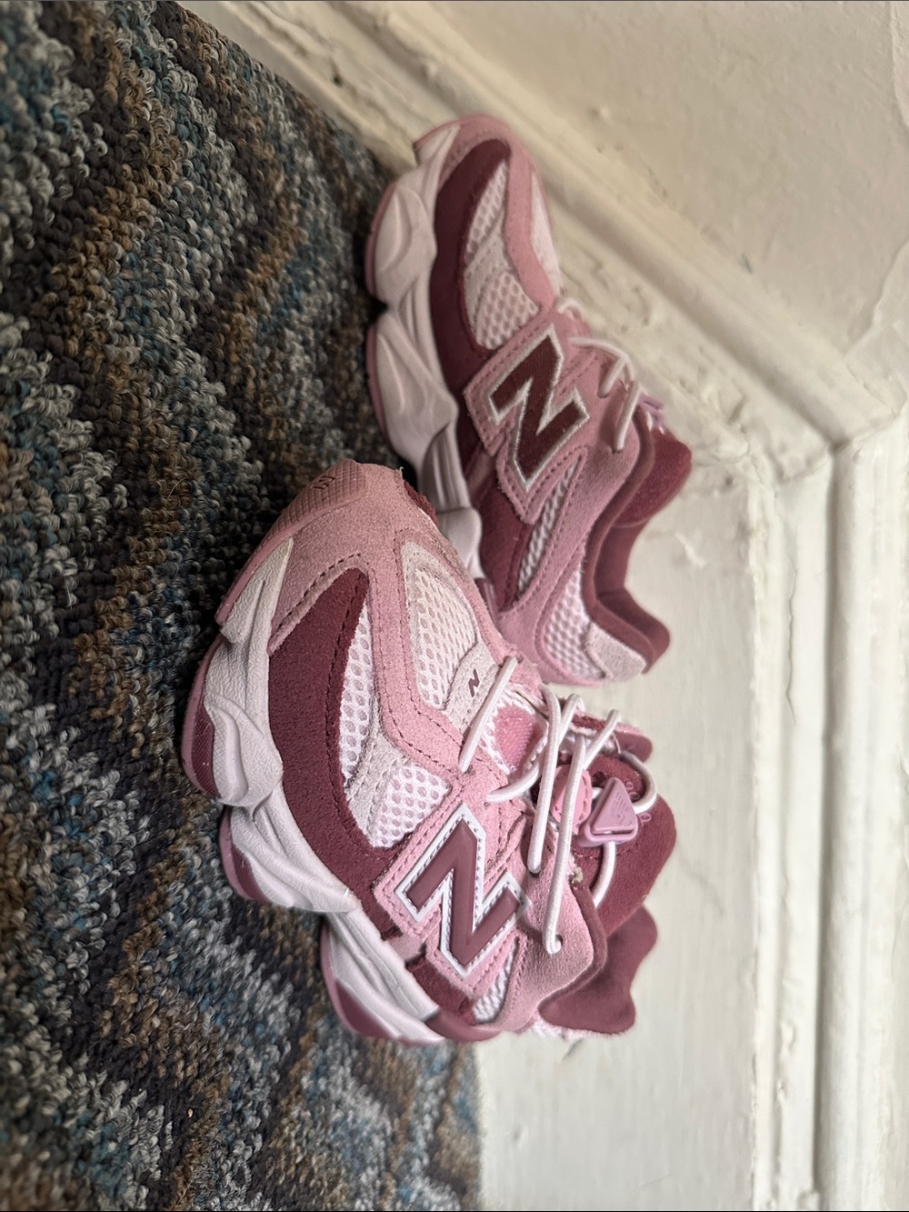 New Balance Kids Pink and Rose Sneakers